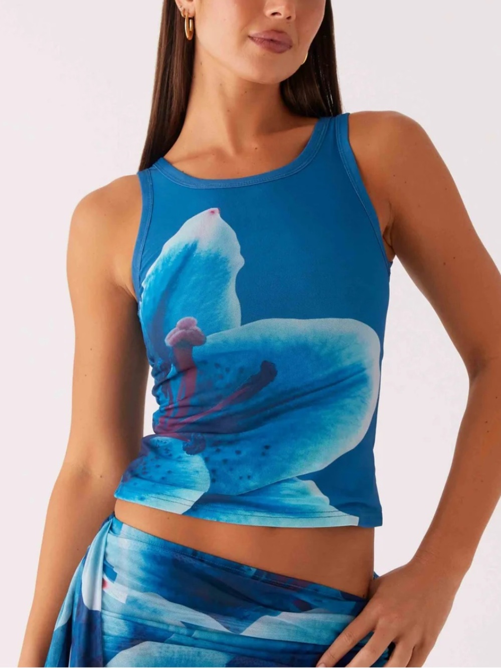 NWT Peppermayo Edera Tank in Turquoise Floral Mesh XS